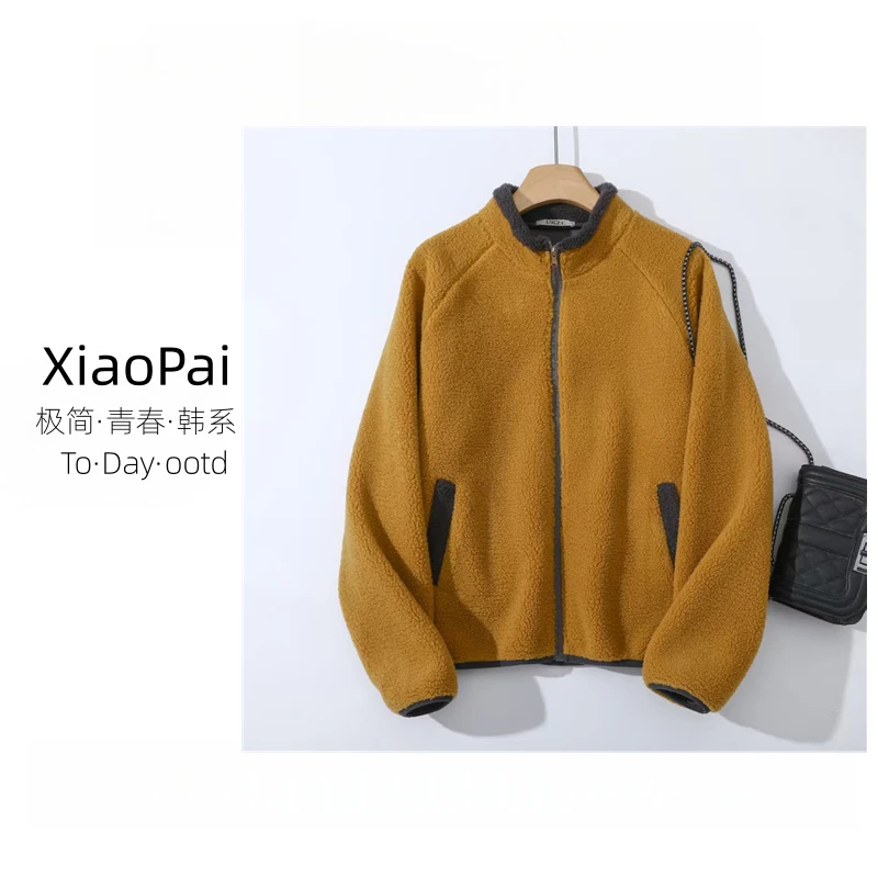 XUXU-[舒适时尚]2025冬季保暖颗粒绒百搭减龄短外套O-25913