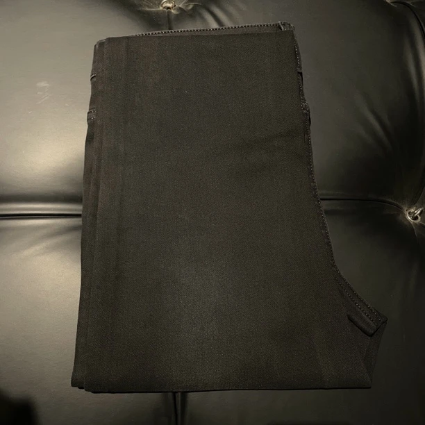 1035黑色巴黎时装周设计师款舒适百搭男士牛仔裤