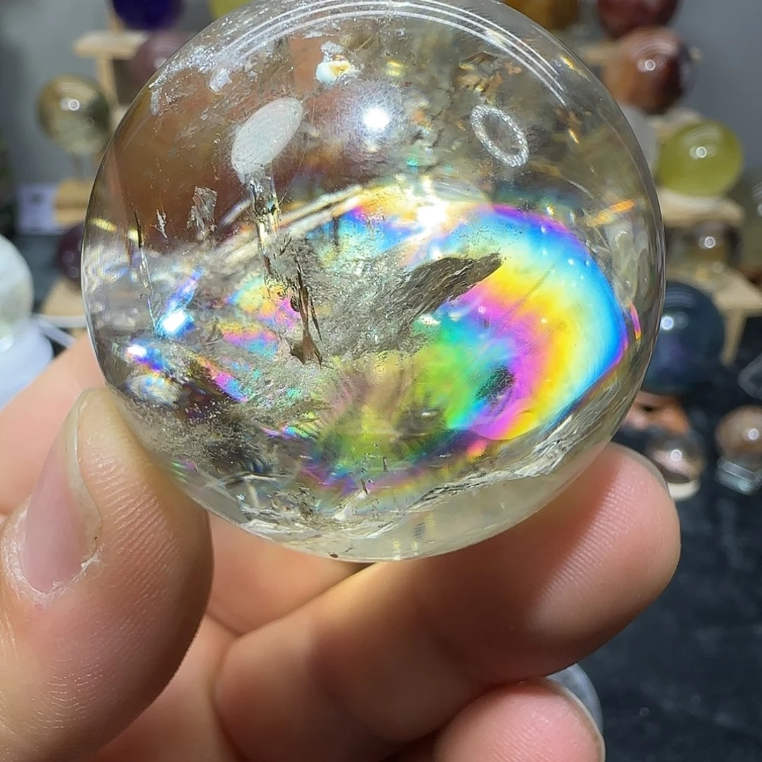 未镶嵌水晶珠宝半成品爆彩黄水晶