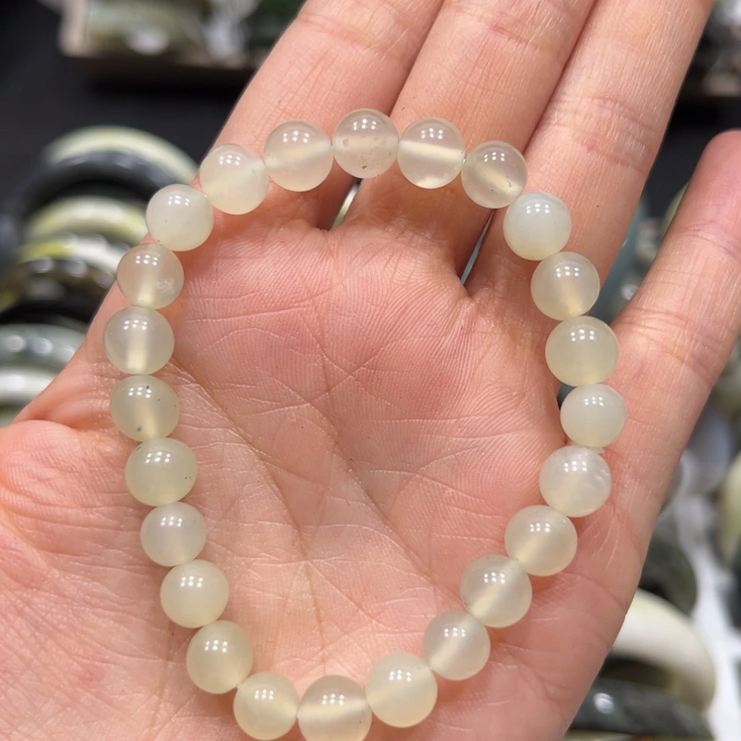 未镶嵌蛇纹石玉手链