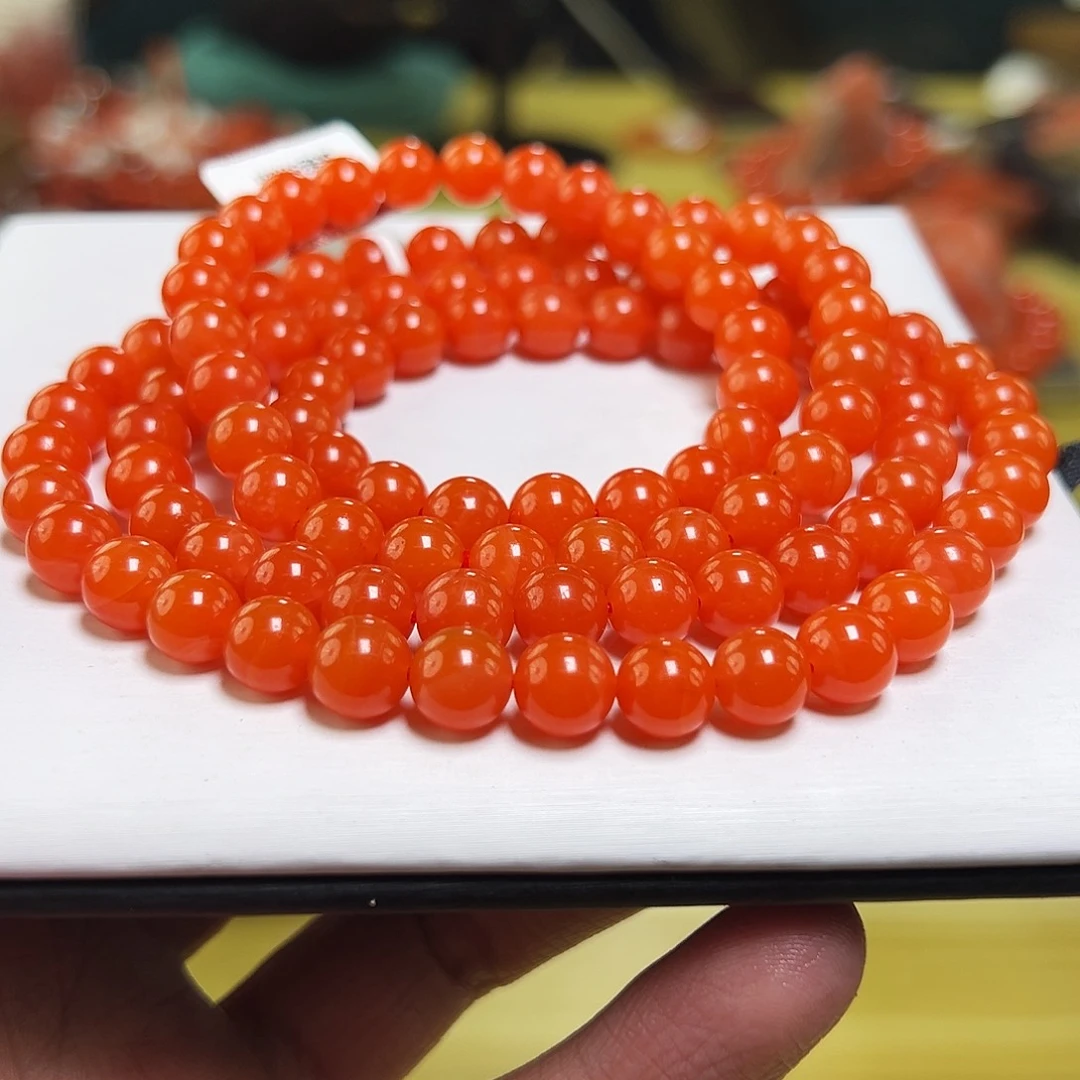 南红玛瑙未镶嵌买8mmmmm滴水洞保山南红多圈