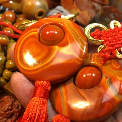 玛瑙/玉髓手链合金制****童