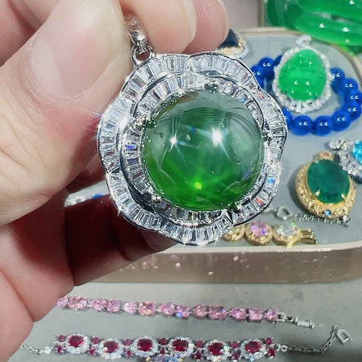 非金属红色蓝色满镶嵌