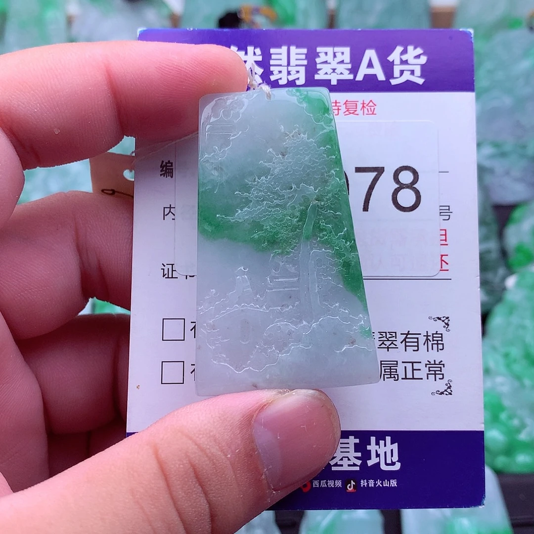 翡翠未镶嵌吊坠(不含链)