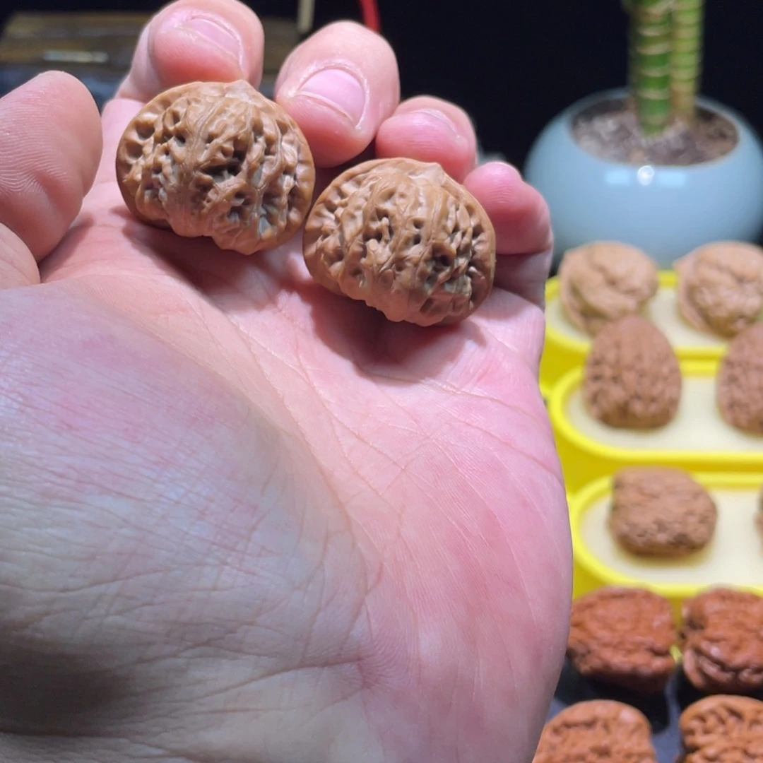 把件文玩核桃32➕全品小尺寸带蝉型门头沟元宝手捻