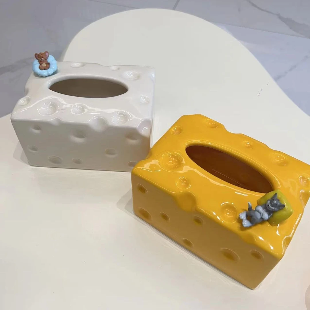 创意奶酪纸巾盒纸盒轻奢客厅茶几家用餐巾纸桌面高颜值摆件品