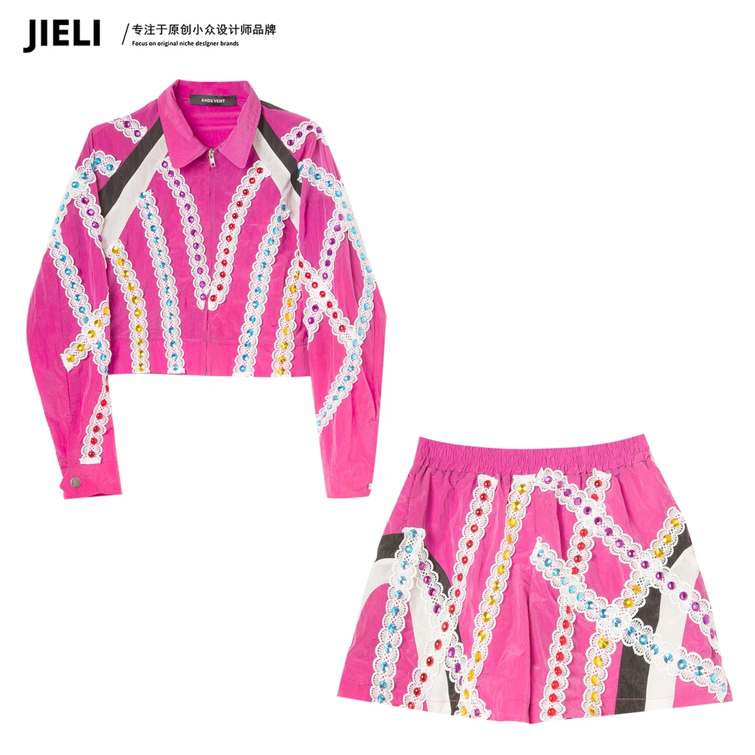 JIE LI/街力定制早秋新款设计师潮流套装女T7278