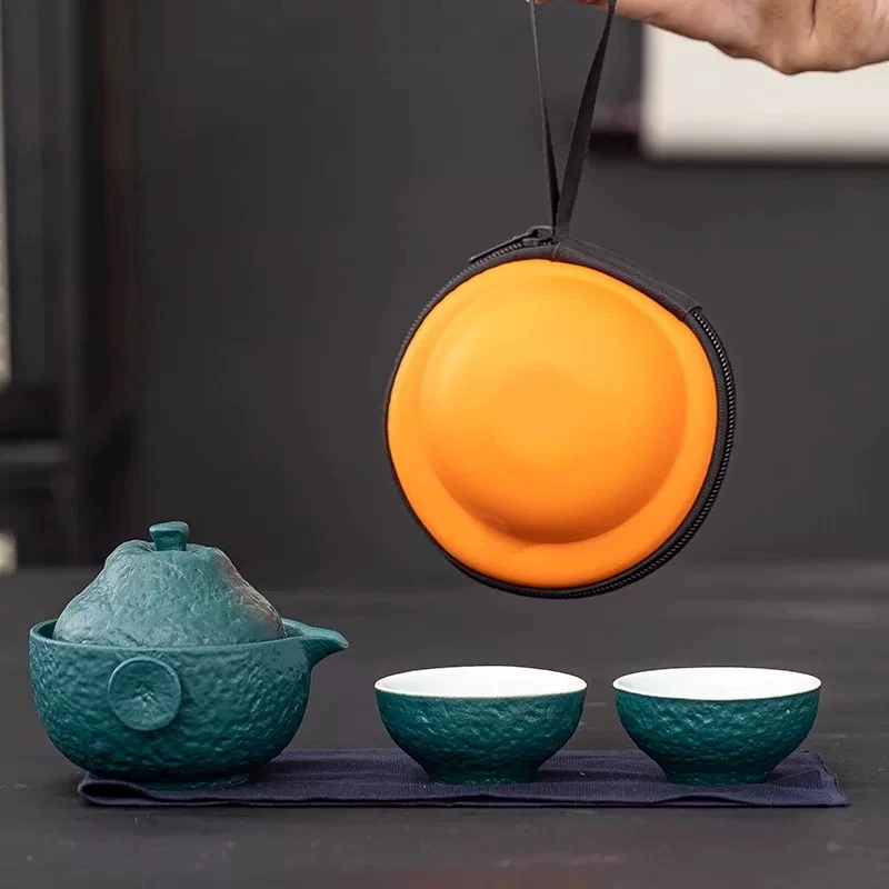 【闪购链接】YS546-橘子旅行茶具（绿色）