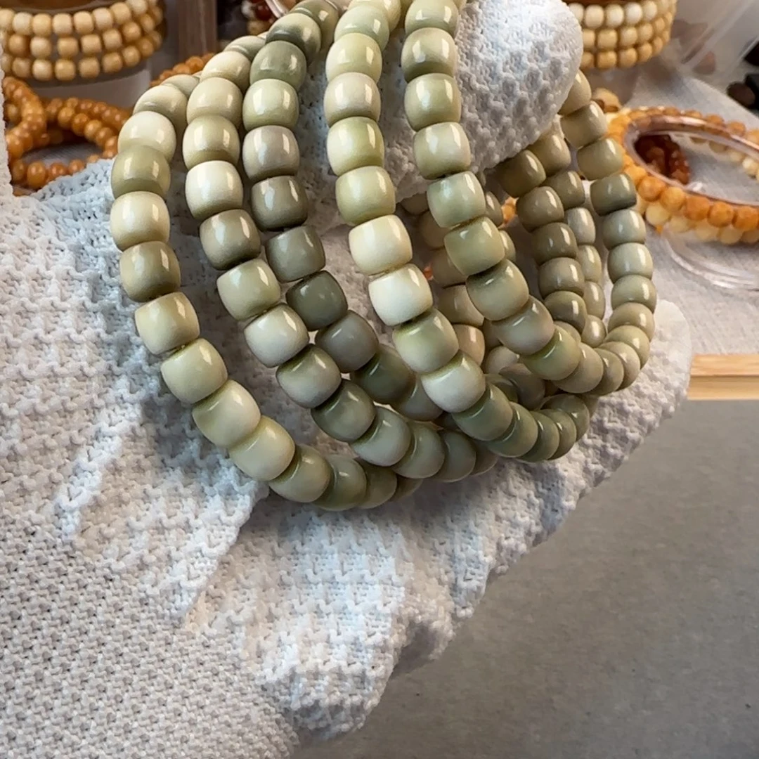 星月菩提吊坠8×7石玉料青花瓷单圈