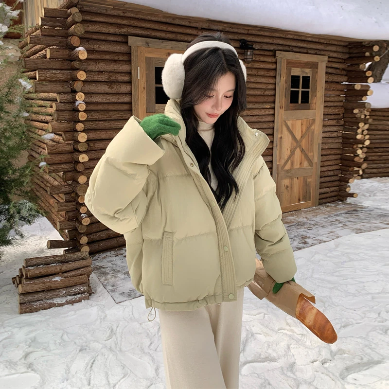 小个子羽绒服女短款2025冬季新款超好看小众设计韩系休闲风面包服