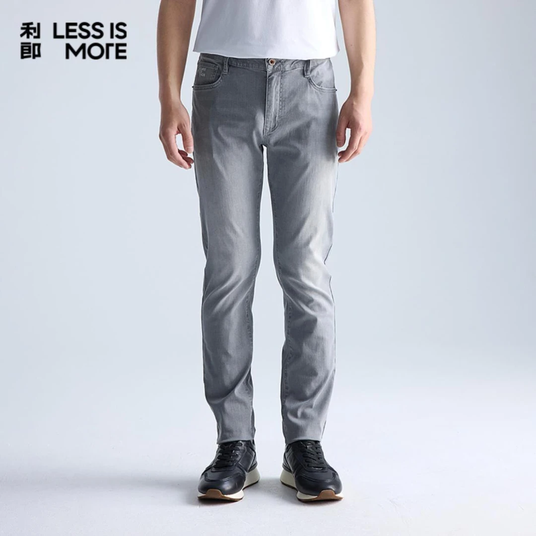 【莱赛尔面料男士】利郎百搭弹力时尚舒适中腰窄脚牛仔裤