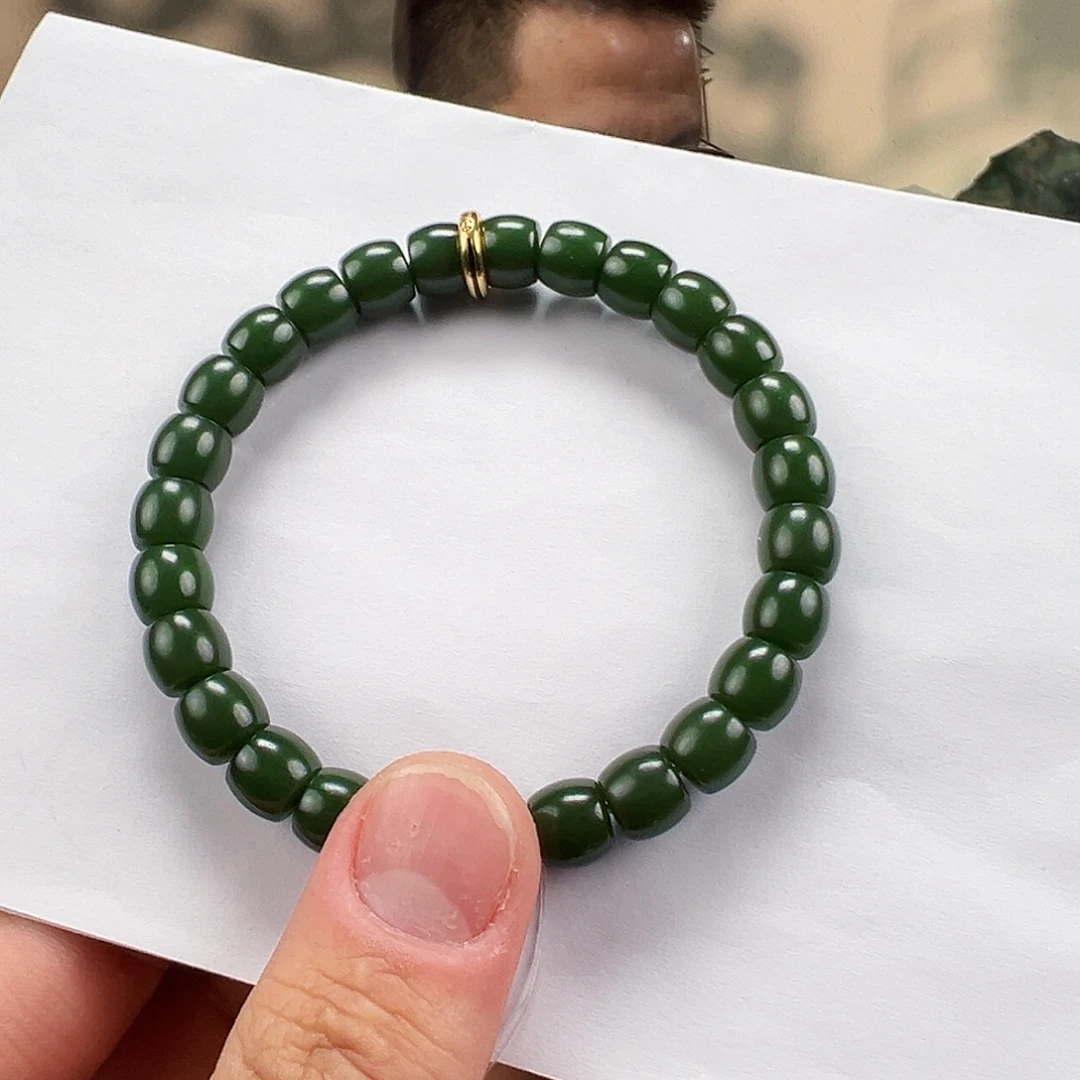 和田玉未镶嵌手链卡8藏物