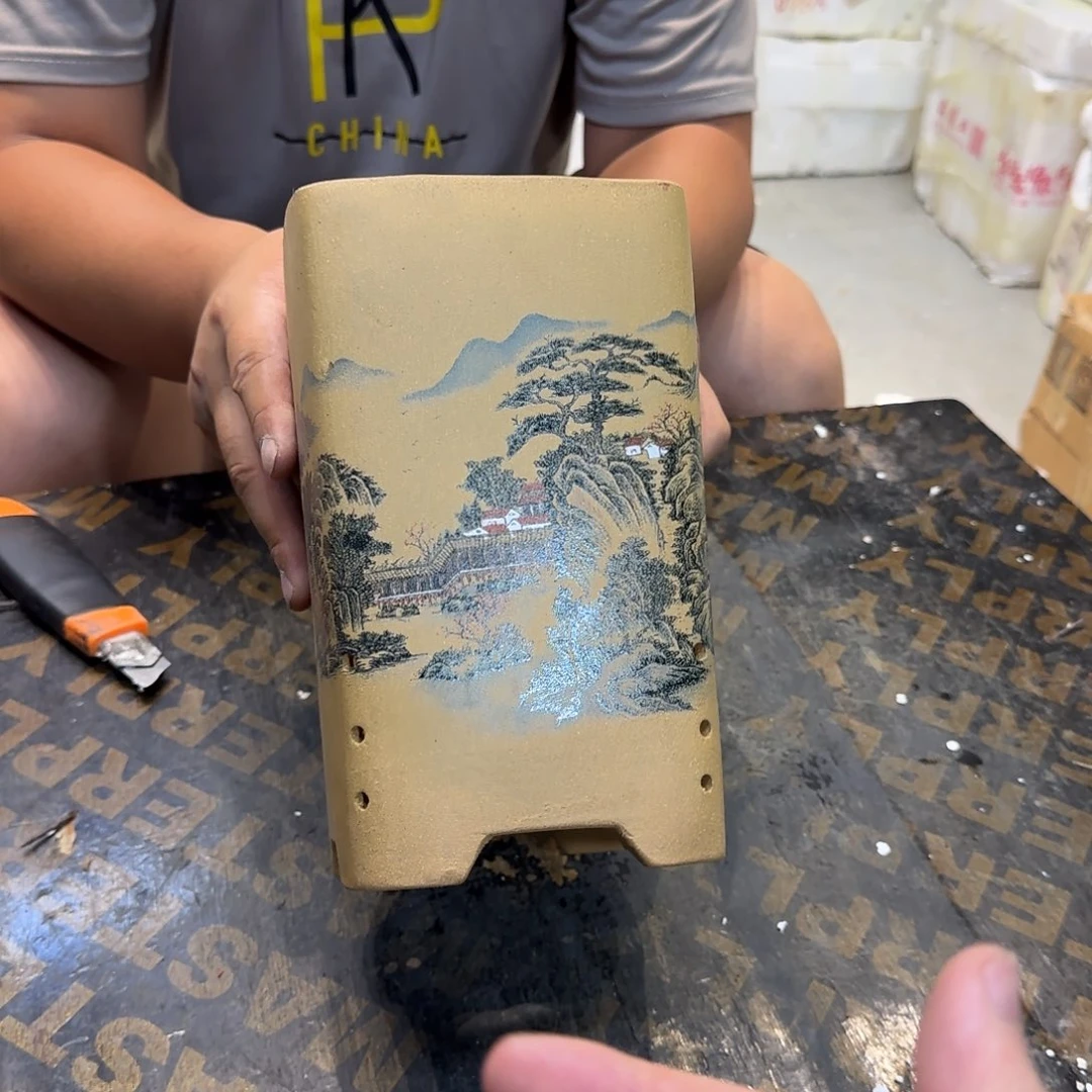 紫砂花盆口径14.22口径