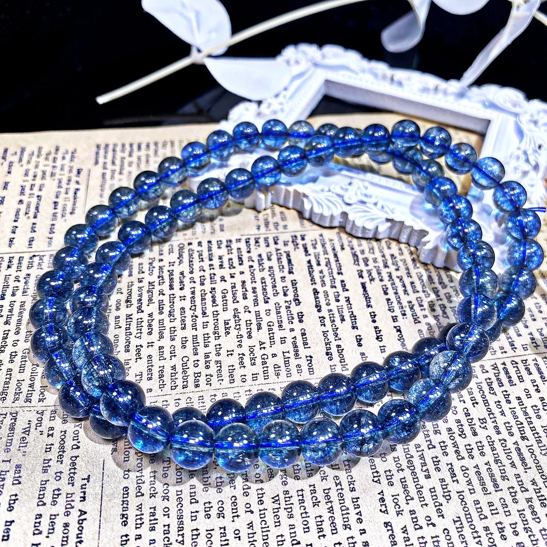 蓝色8mm项链发一条H20