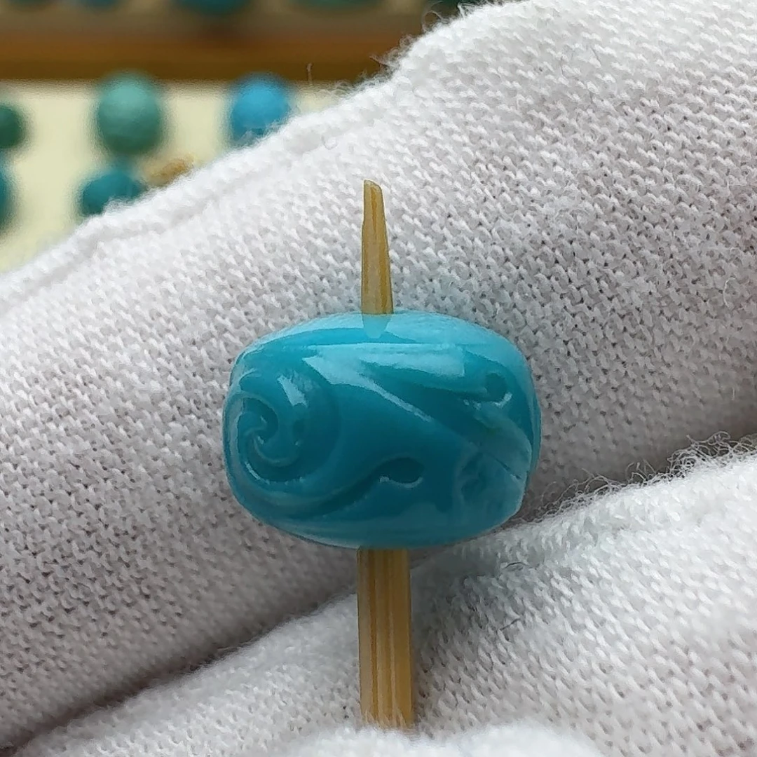 绿松石未镶嵌圆珠9.5