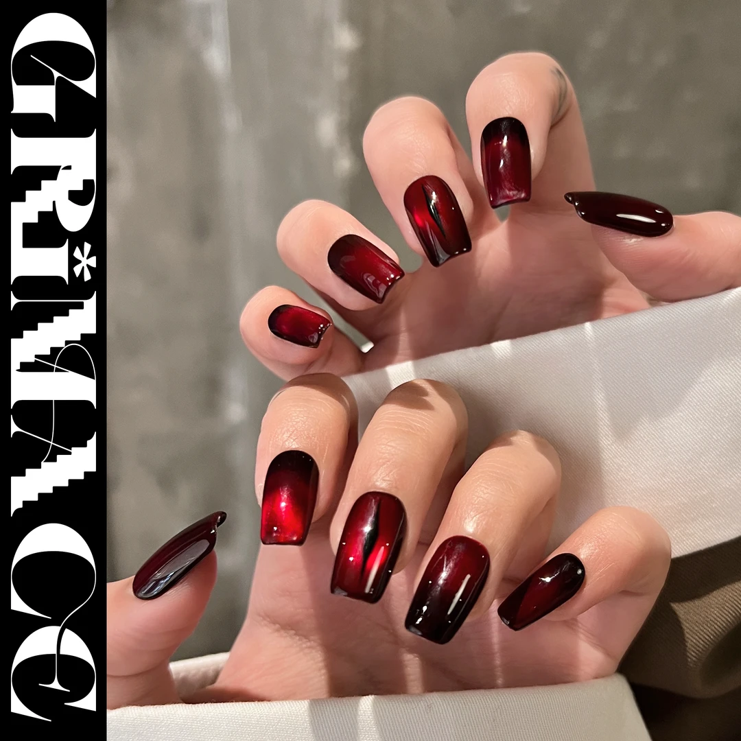 【黯夜瞳】怪相录纯手工穿戴式美甲/为亚而生/经典红黑配色初入亚门