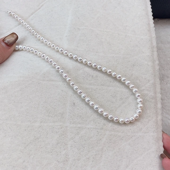 颈饰淡水珍珠未镶嵌6/m珍珠项链极光福利