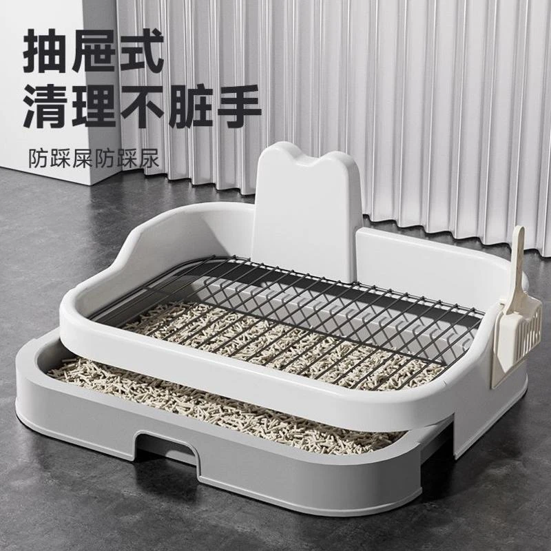 狗狗厕所大狗超大号高围栏铁网平板式防踩尿溅易清洗便盆貓砂盆