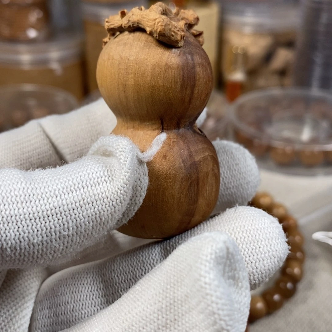 檀香木把件庐****潮小手把 迈索尔