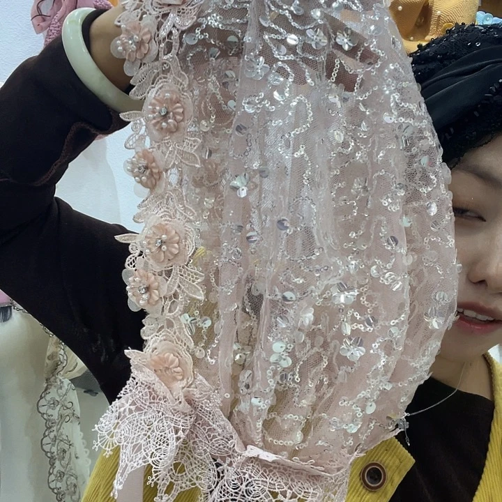 头层牛皮革皮粉色丝带款