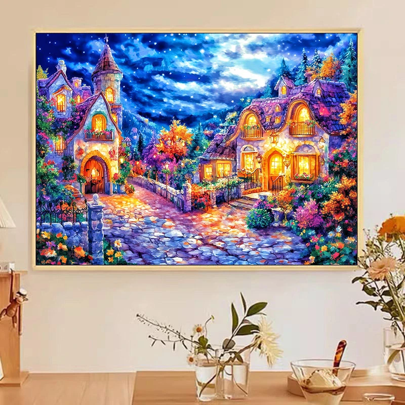 【小白定制】星落长空2025新款十字绣满绣64色手工绣【裸包无针】