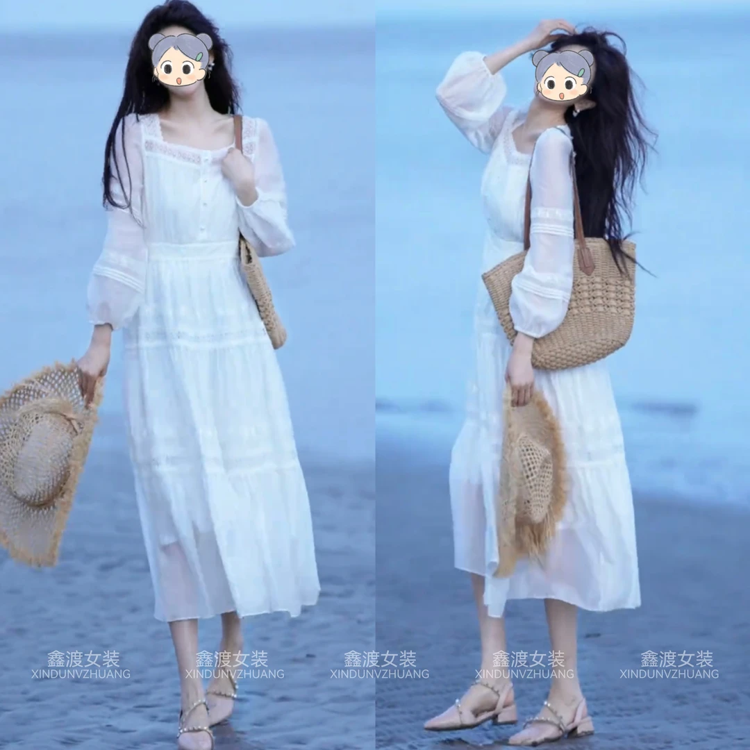 2025夏季新款时尚显瘦气质女士网红洋气连衣裙百搭款D21176