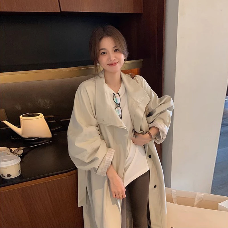 风衣外套女中长款2025秋季新款爆款英伦风宽松显瘦小个子休闲大衣