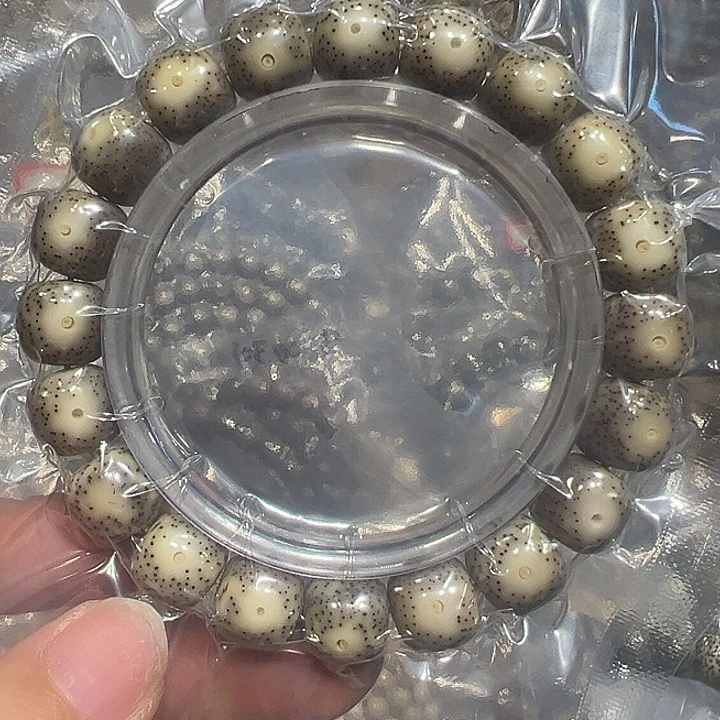 手串星月菩提海南原生态石玉料灰冰12大尺寸