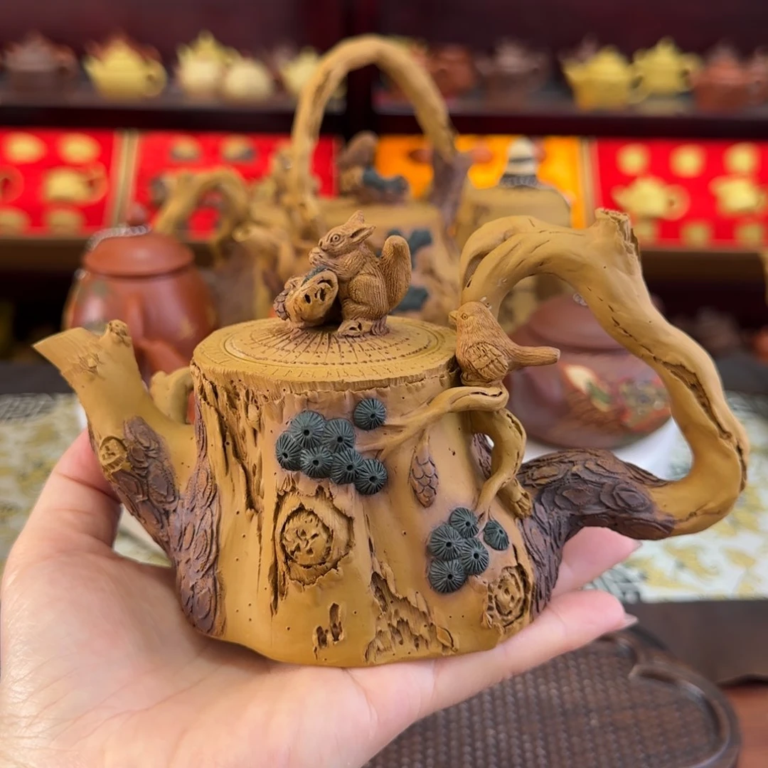 茶壶段泥枯木松鼠