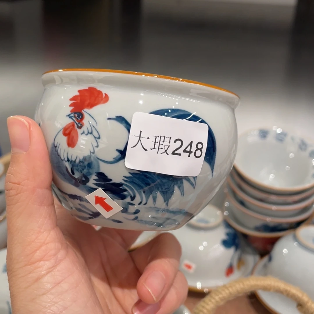 有瑕釉下彩纯手绘