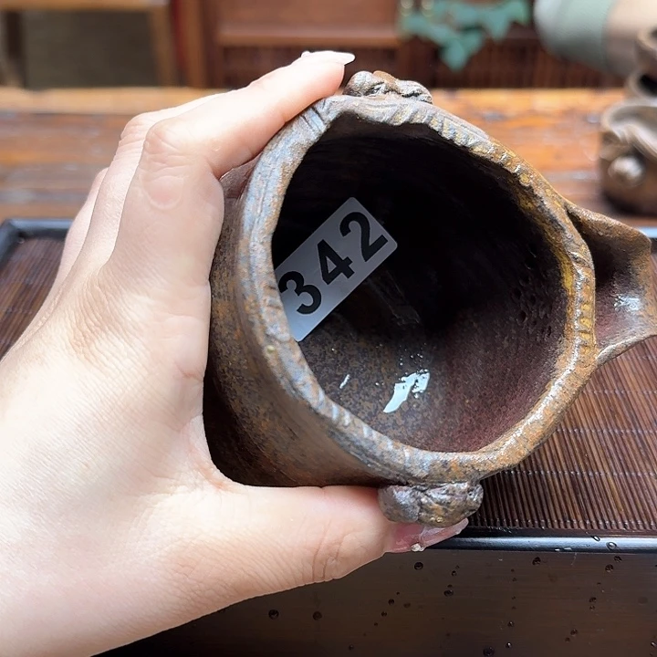 纯手工制作粗陶茶具