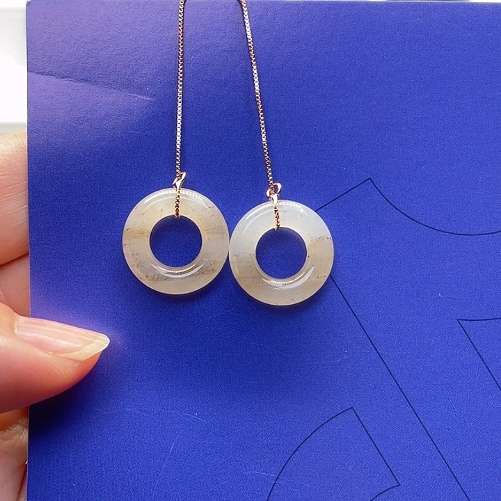 独山玉未镶嵌耳饰