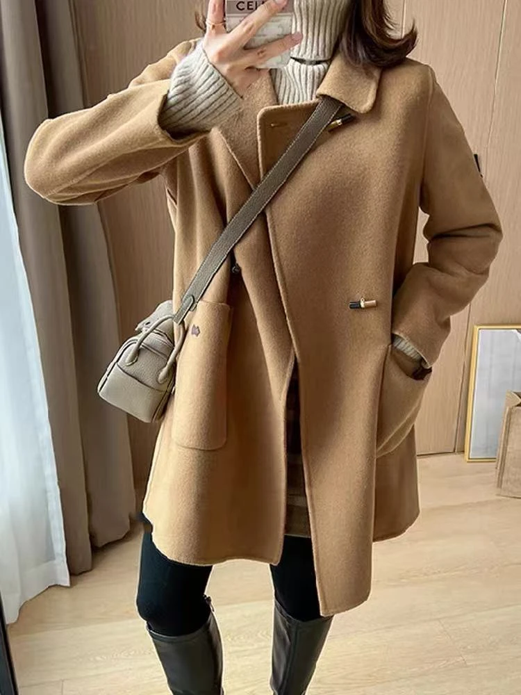 【静姐宠粉】毛呢大衣女新款春时尚秋洋气百搭气质高级感DY01