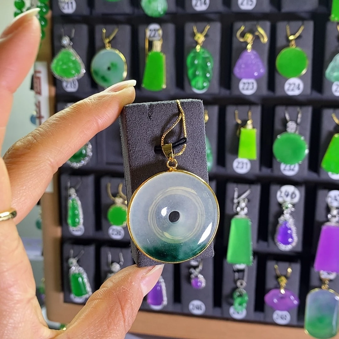 银S925镶嵌翡翠耳饰228