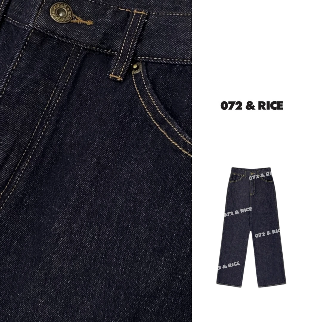072 & RICE【汉麻牛】秋季休闲直筒牛仔裤 FK1120