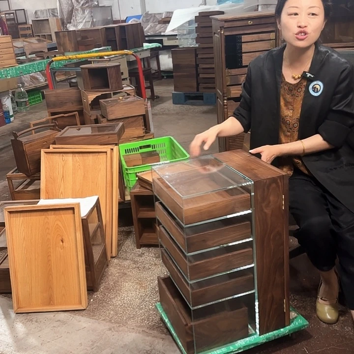 一体式玻璃五层带背箱