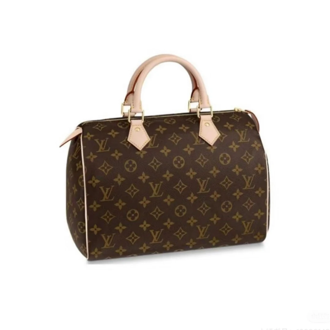 未使用 LouisVuitton/路易威登 speedy30手提斜挎款芯片包/全原