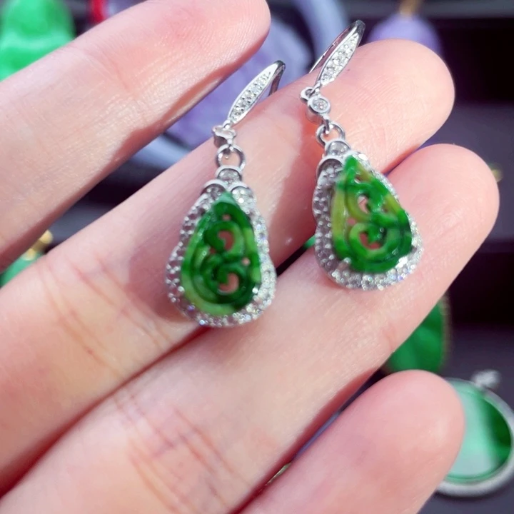 翡翠未镶嵌耳饰耳饰