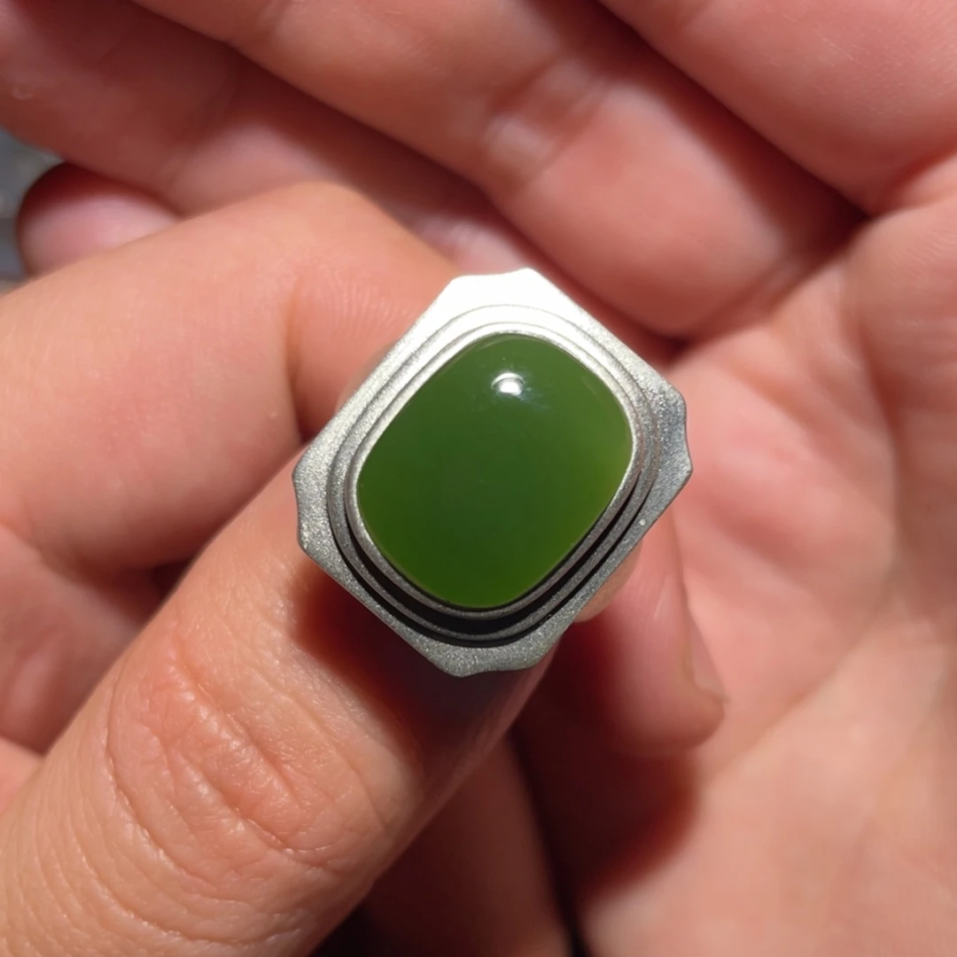 和田玉颈饰银S925镶嵌