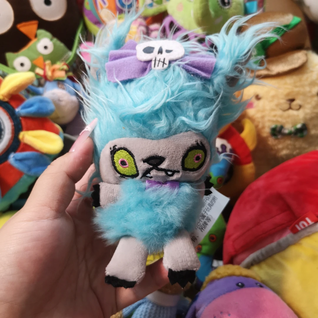 蓝色炸毛毛绒玩具适合大人小孩宠物玩耍可作节礼物356