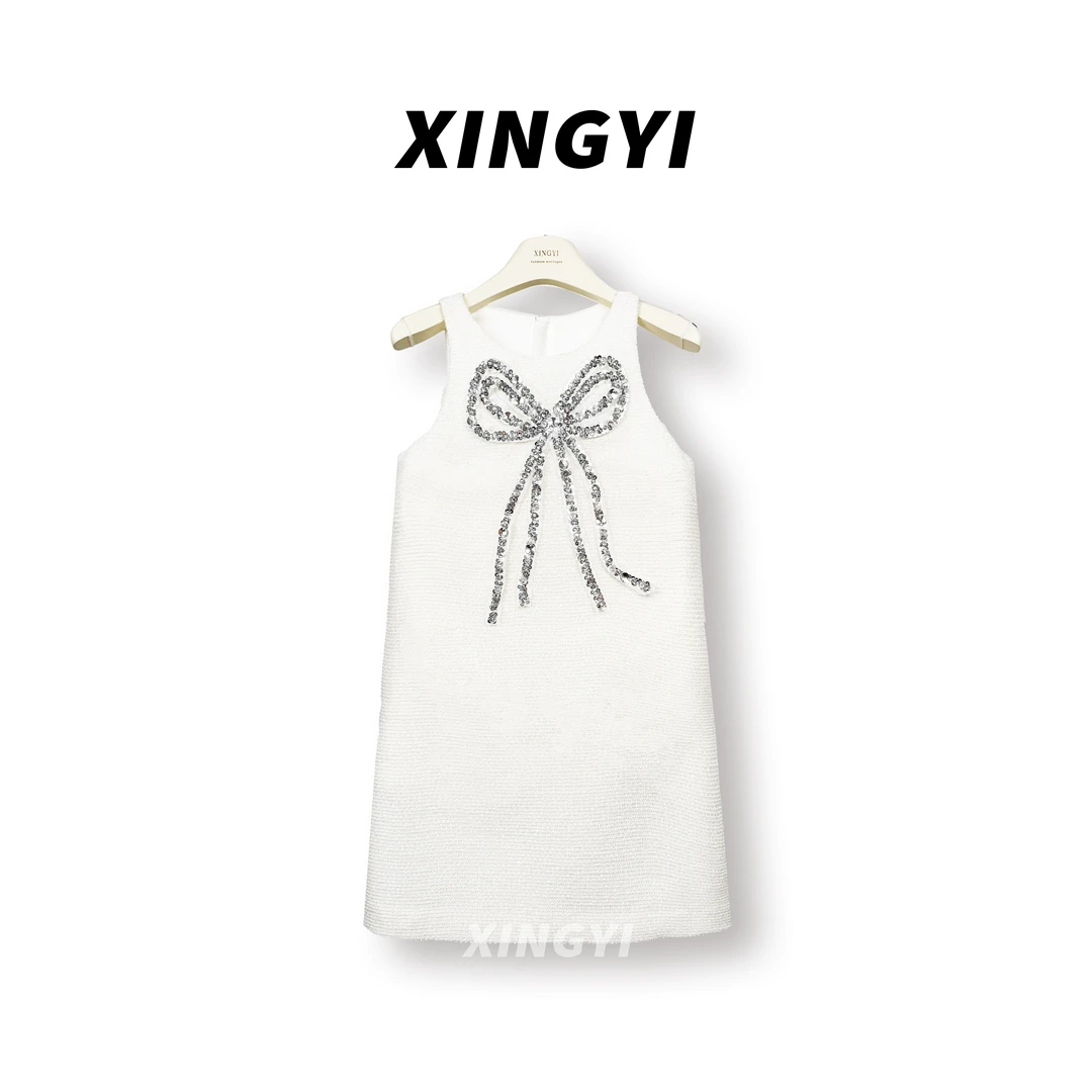 『XINGYI』重工刺绣蝴蝶结A字甜美精致连衣裙XY9381