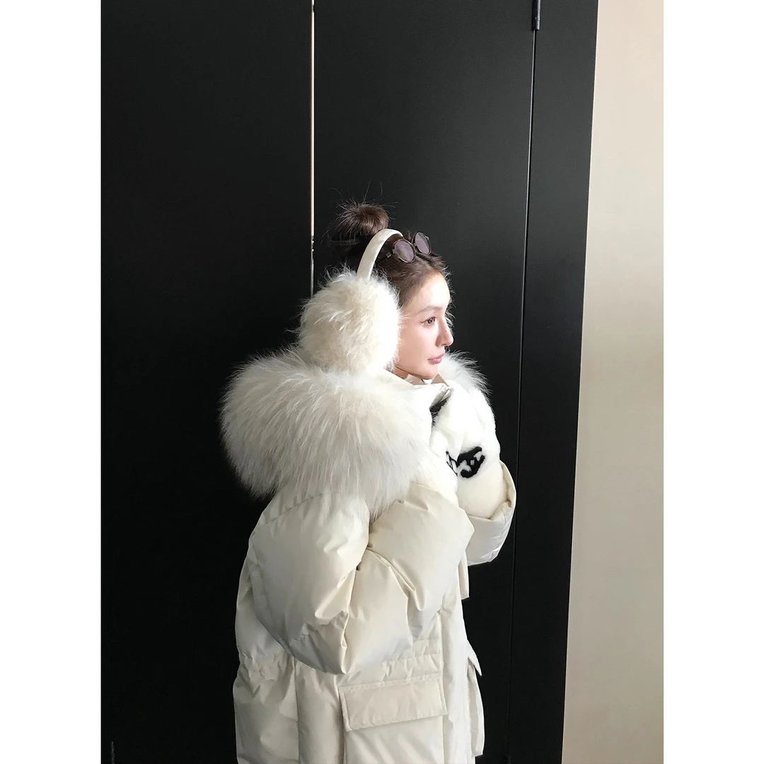 "云朵羽绒"三星高品95白鹅绒+进口大貉子毛领零压感派克羽绒服