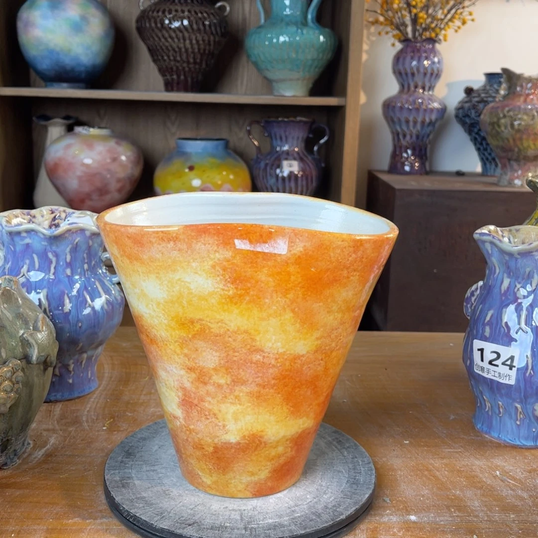 摆件陶瓷花瓶高20口径19.5-11亏米清仓