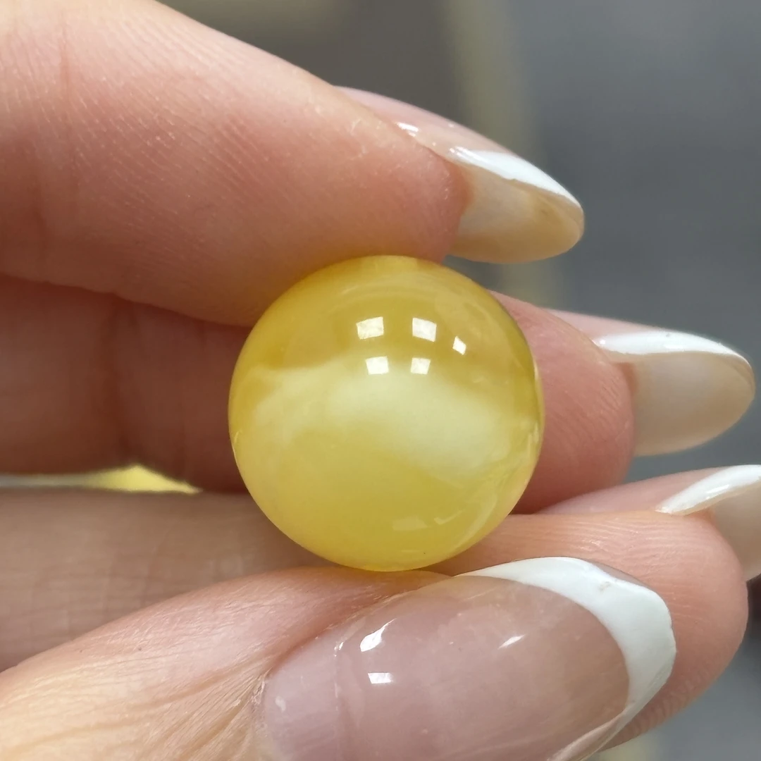 13.0mm 小妖珠宝天然原矿琥珀蜜蜡