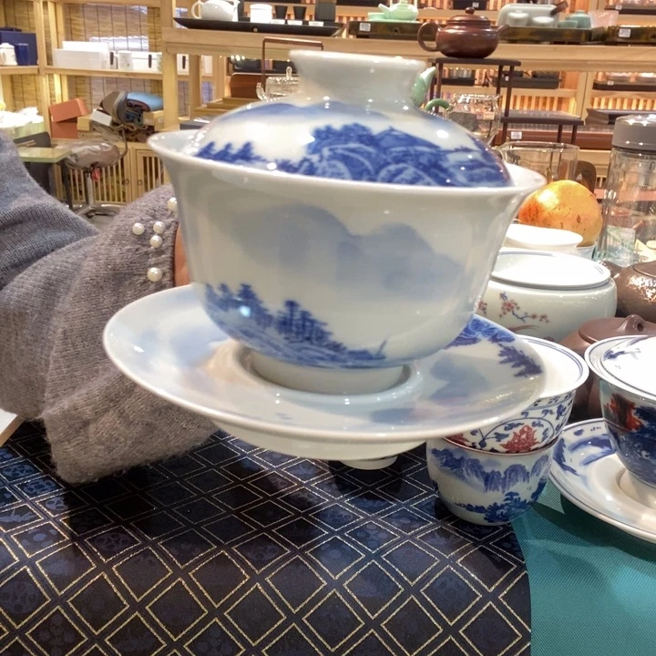 景德镇瓷器手绘盖碗