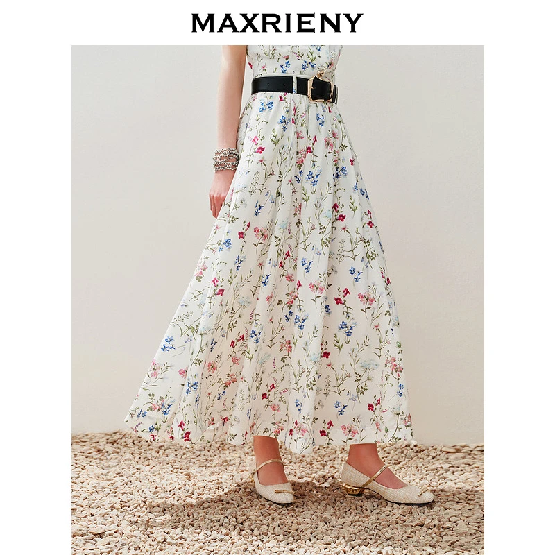 MAXRIENY碎花显瘦气质半裙