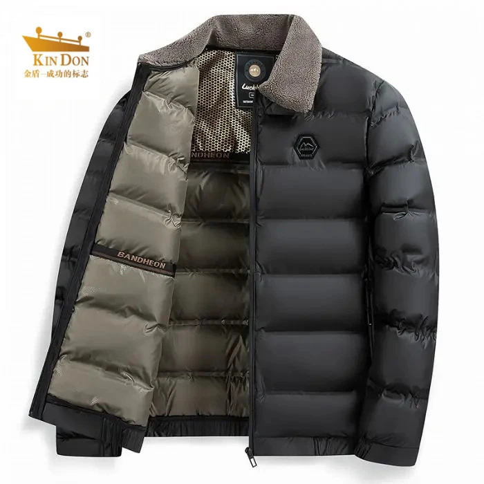 金盾冬季加厚男士棉服保暖翻领上衣外套男装短款防风棉衣休闲棉袄