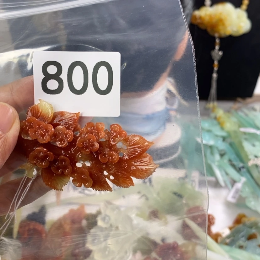 【闪购商品】岫玉发饰未镶嵌且**歌