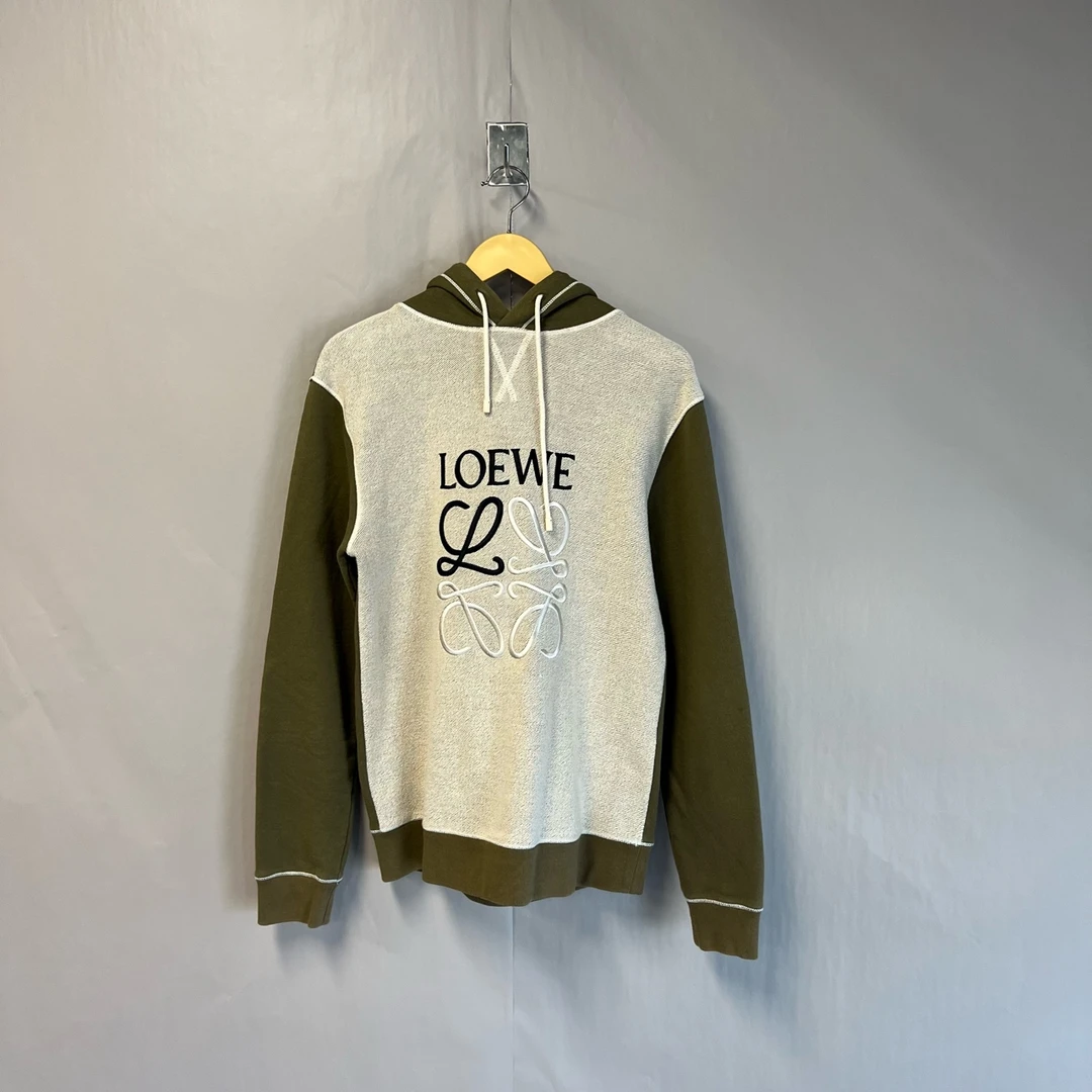 99新 LOEWE/罗意威 七巧板刺绣连帽抽绳卫衣 99新 S码 #4975