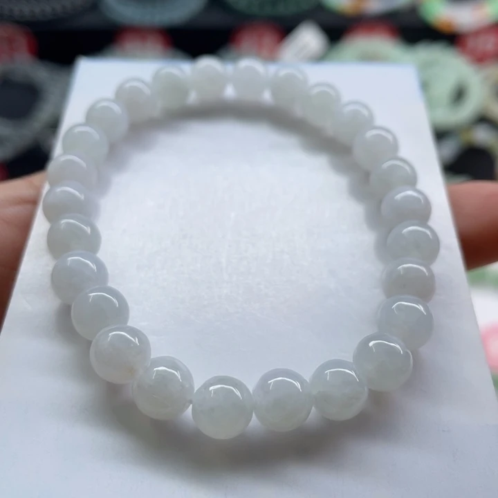 未镶嵌手链翡翠卡7.2有纹